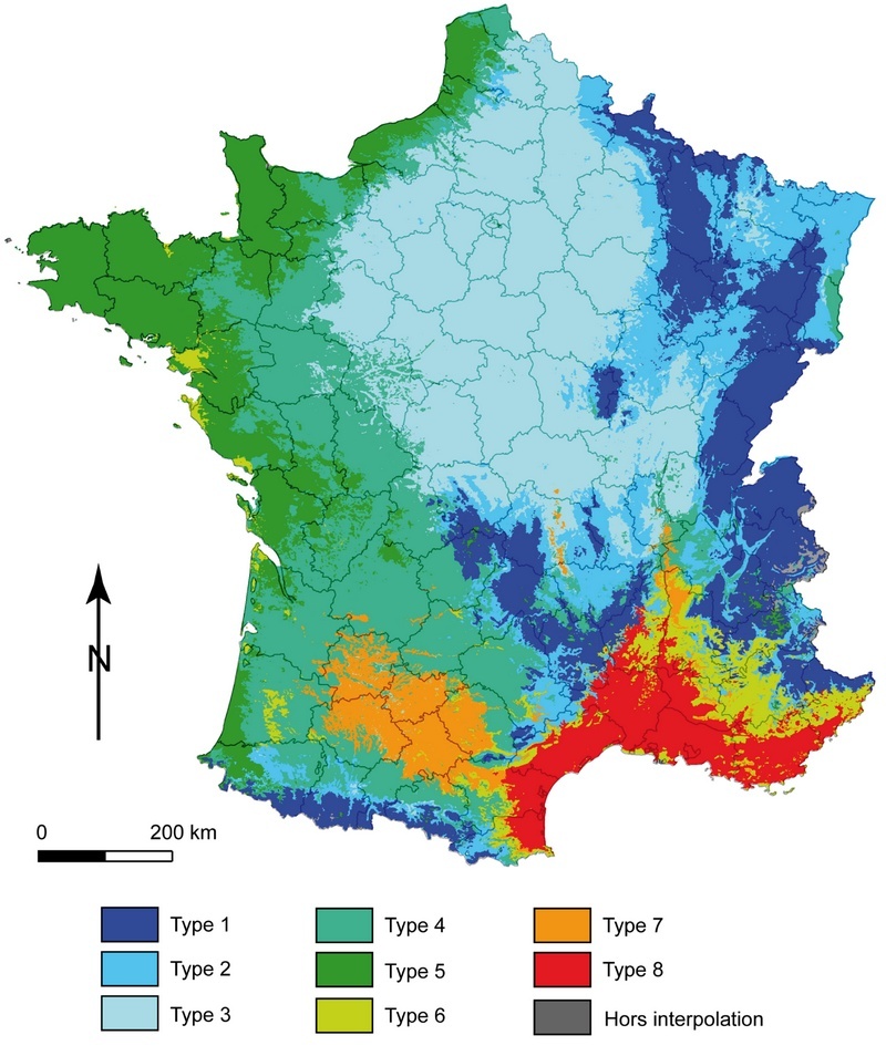 Carte Zones  climatiques en France Carte_Zones climatiques